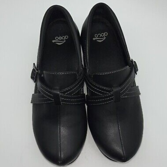 Abeo Black Leather Buckle Mules - Picture 2 of 16